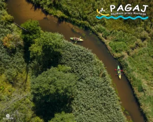 Rzeka wieprz z lotu ptaka