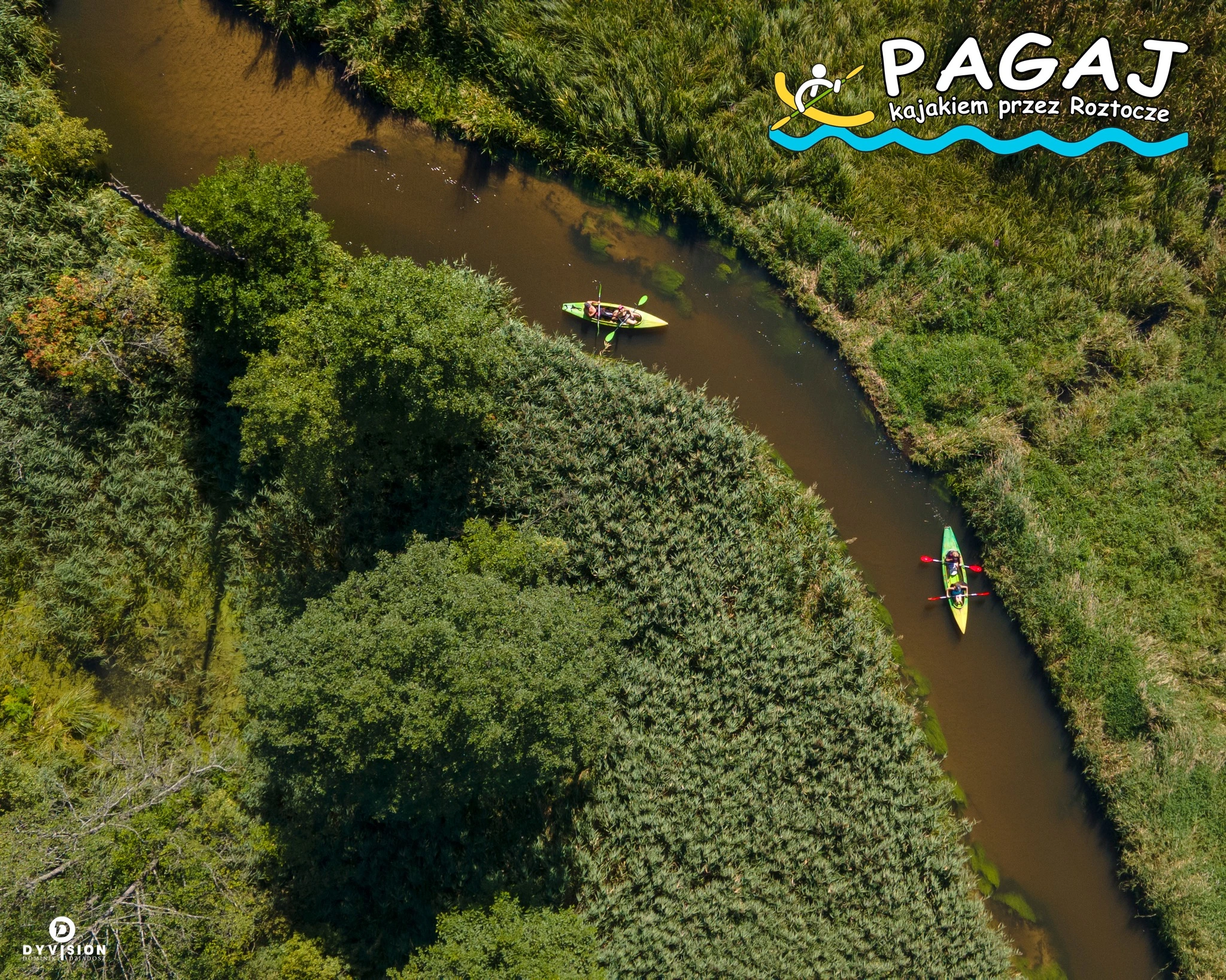 Rzeka wieprz z lotu ptaka