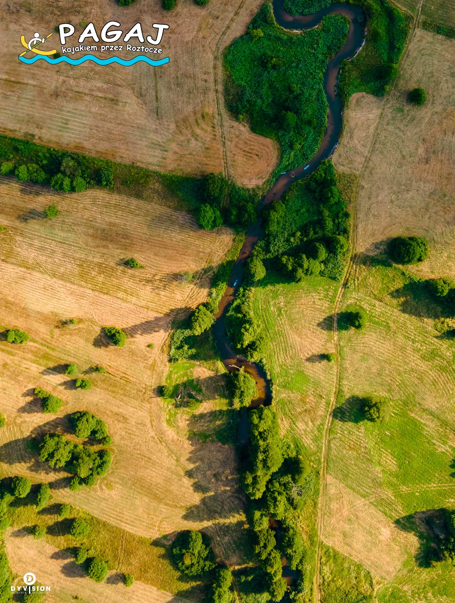 Rzeka Wieprz widok z lotu ptaka